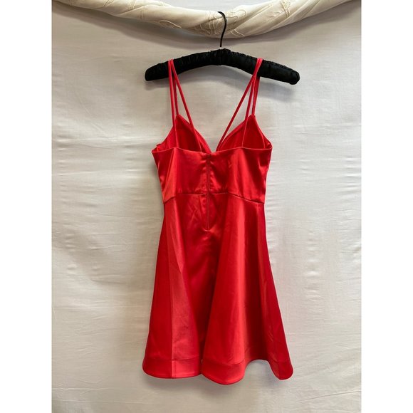 New Without Tags Sequin Hearts Red Short V-Neck Party Dress 0 - Picture 2 of 8